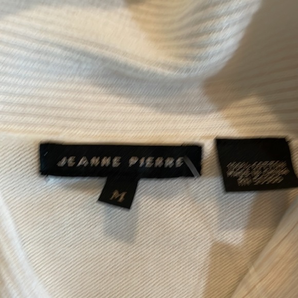 Jeanne Pierre 3/4 Sleeve Sweater, Cream, Medium NWT - Picture 2 of 10